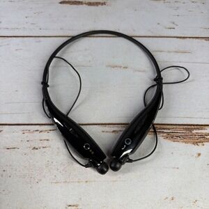 LG HBS-700 Tone Wireless Bluetooth Headset Black w/ Charger Eargels Used